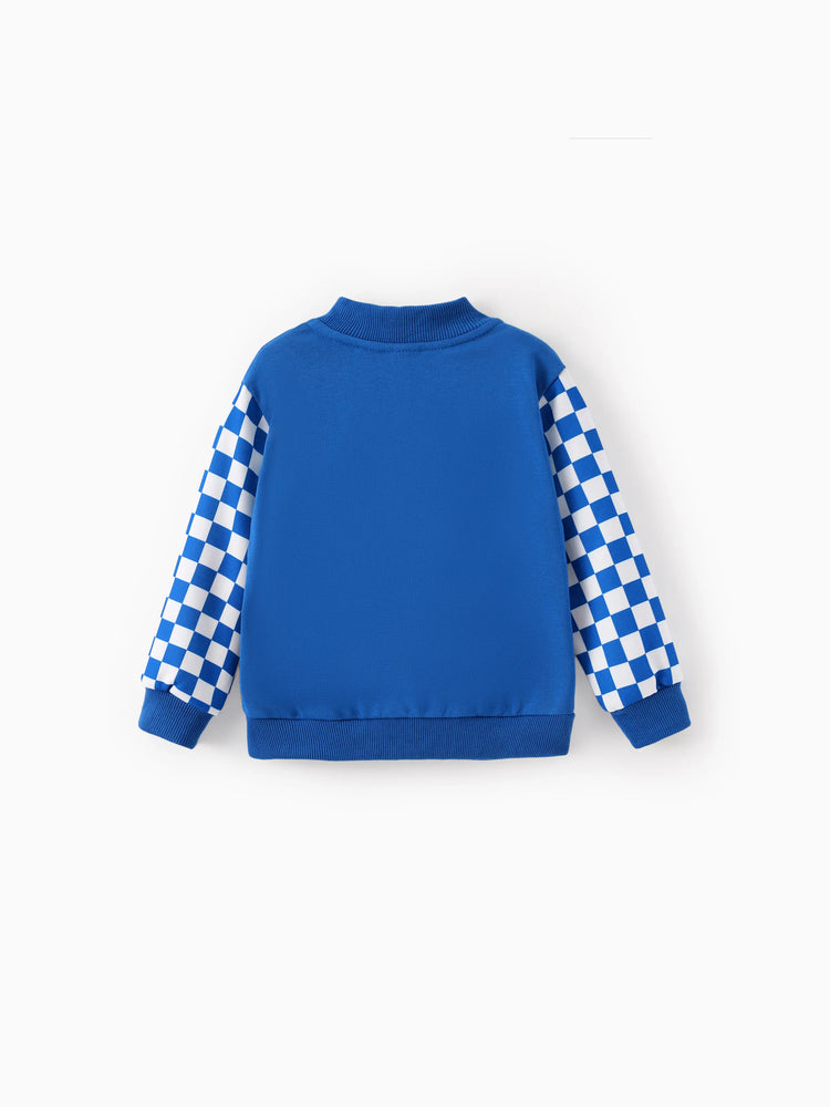 Cars Toddler Boy Lightning McQueen Ramirez Snap-button Knit Fabric Bomber Jacket Blue