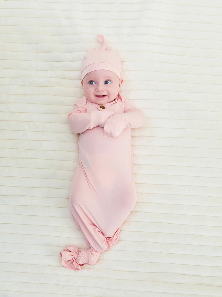 Bambus Baby Schlafsack für Jungen/Mädchen mit Hut rosa