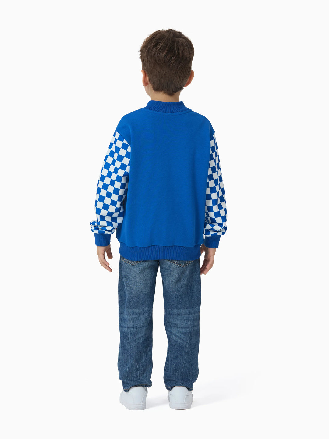 Veste bomber bleue en maille à boutons-pression, motif Cars, pour petit garçon, à l'effigie de Flash McQueen Ramirez.