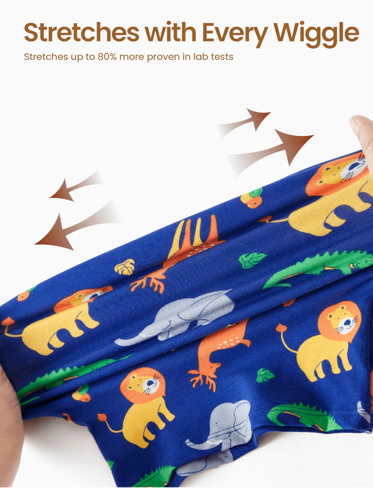 Kleinkind / Kinder 4-teiliger Pyjama aus Bio-Baumwolle 4-in-1 PJ Snug Fit Pjs für Mädchen / Jungen grau