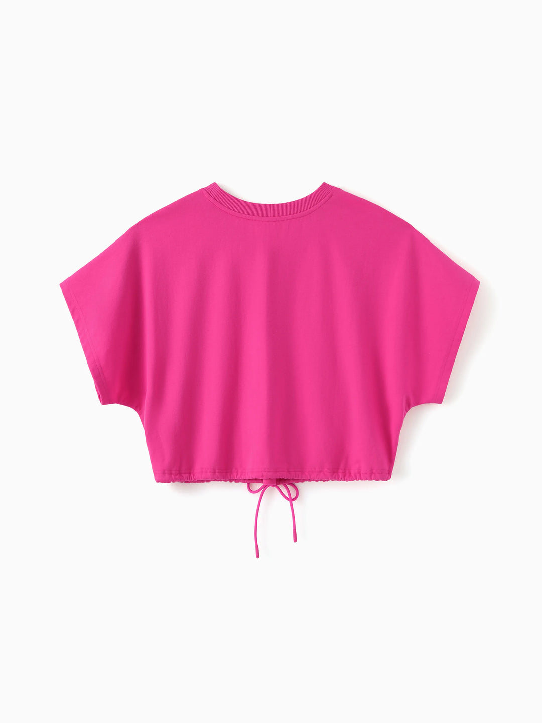 Barbie Mommy and Me 2-teiliges Fledermausärmel Crop-Top und Shorts Set Hot Pink