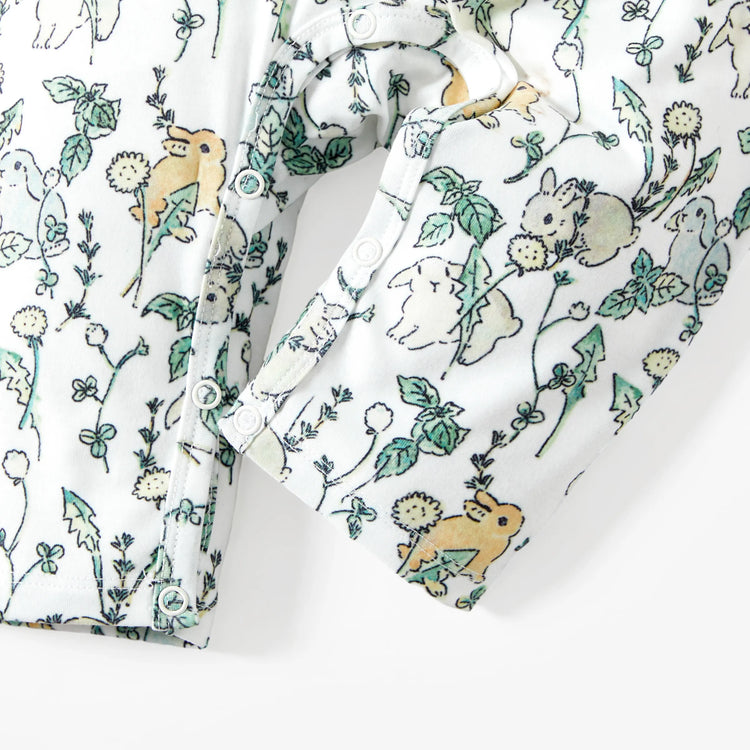 Vêtements pour bébé fille Combinaison à imprimé floral Bloc de couleur