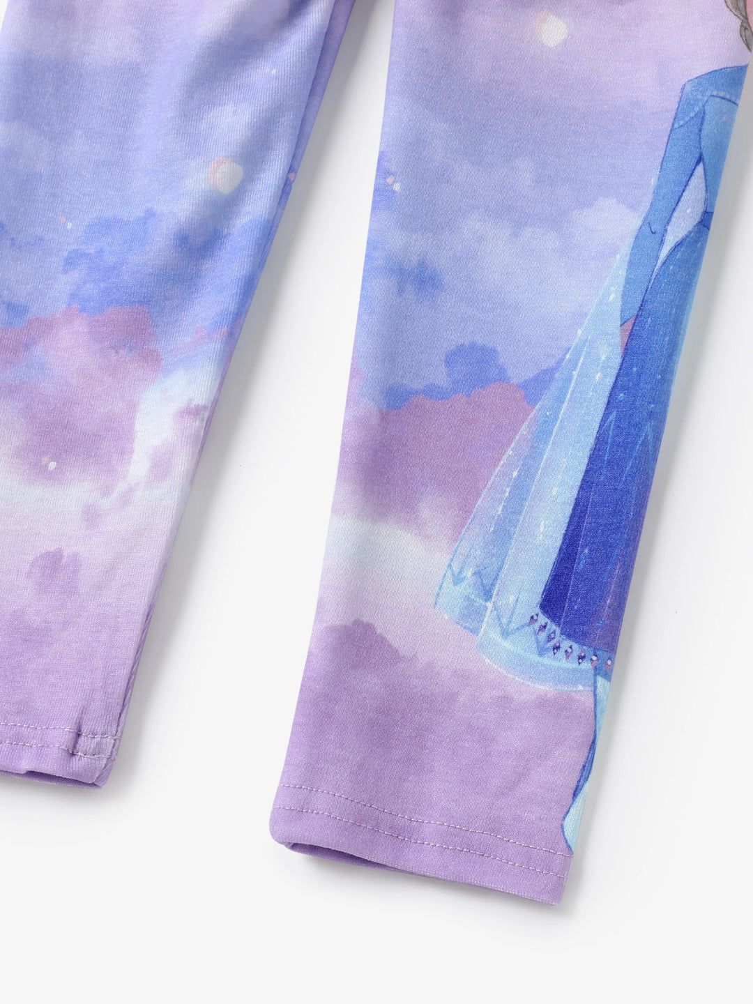 Disney Frozen Elsa Toddler Girl Elsa Print Naia™ Tie-Dye leggings DeepBlue