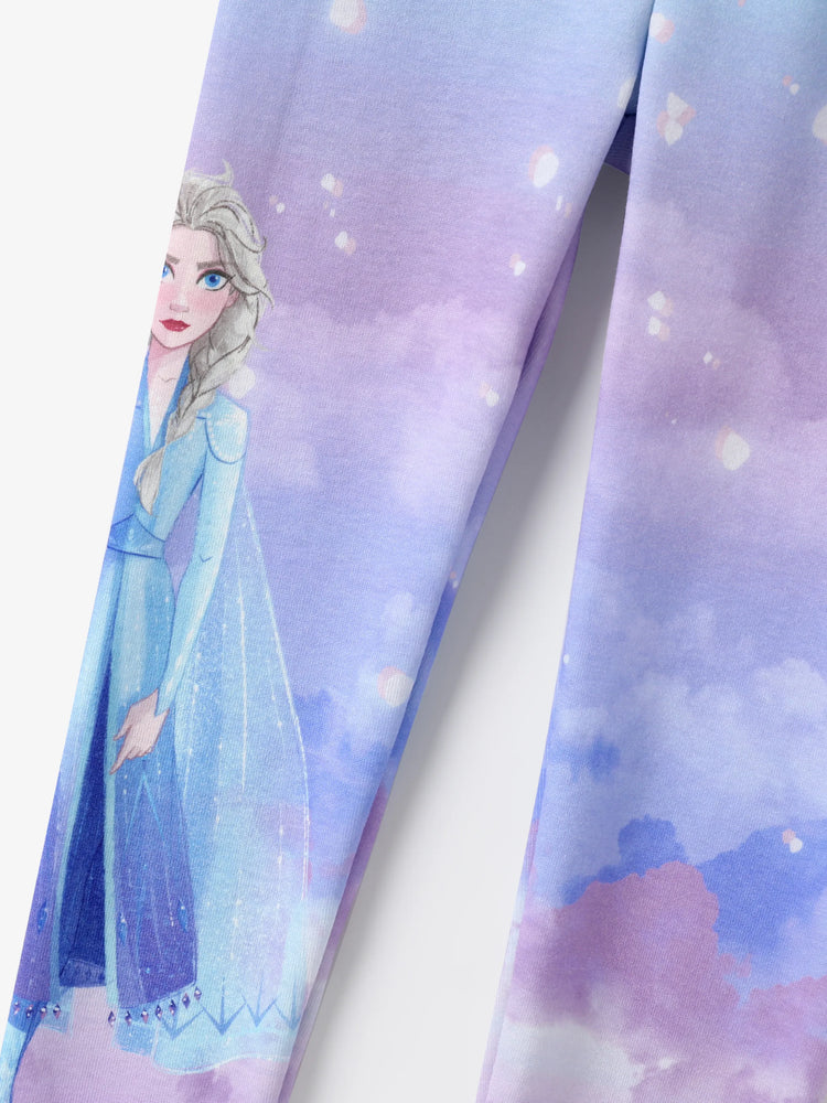 Disney Frozen Elsa Toddler Girl Elsa Print Naia? Tie-Dye leggings DeepBlue