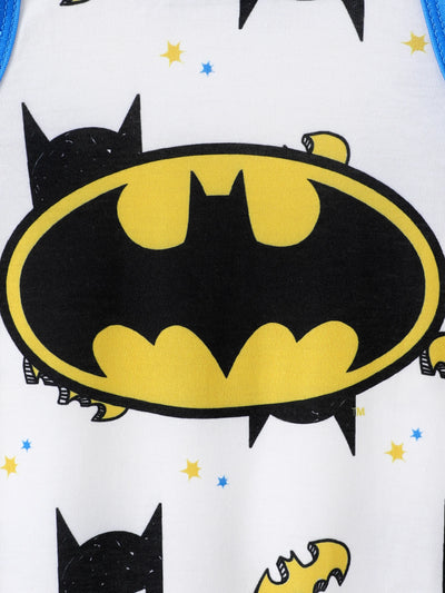 Justice League Baby Boy Batman/Superman Tank Romper BlackandWhite