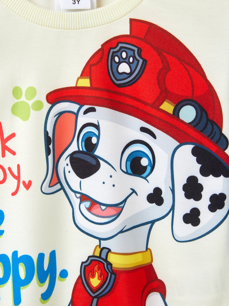 Sweat-shirt en coton Marshall pour tout-petit garçon de la Pat' Patrouille orange-rouge