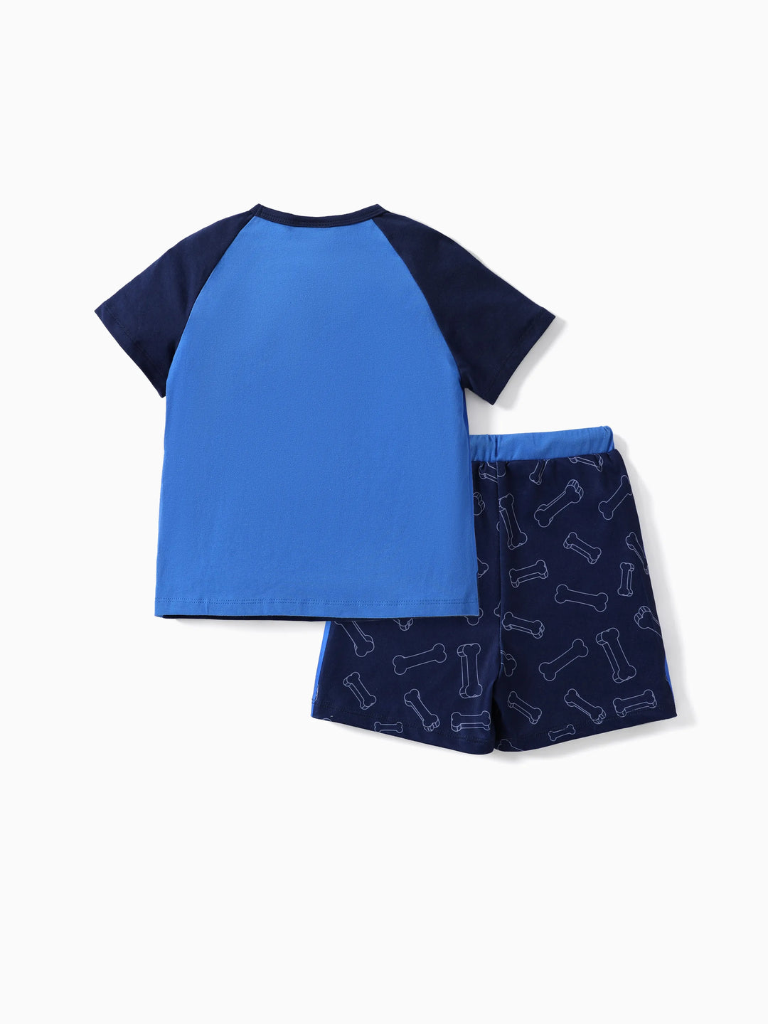 Ensemble 2 pièces Paw Patrol pour tout-petit garçon, t-shirt et short en coton imprimé personnage Chase, bleu