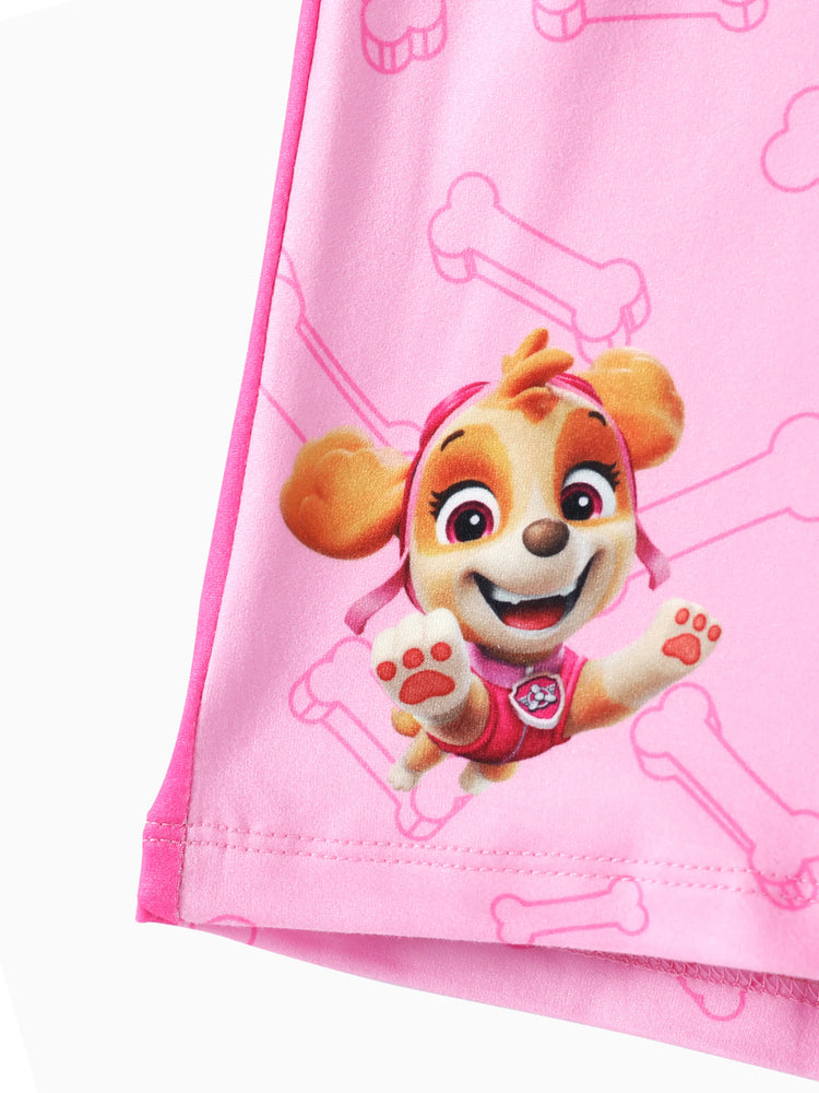 Paw Patrol Toddler Girl 2pcs Skye Character Print Cotton T-shirt with Shorts Sporty Set Pink
