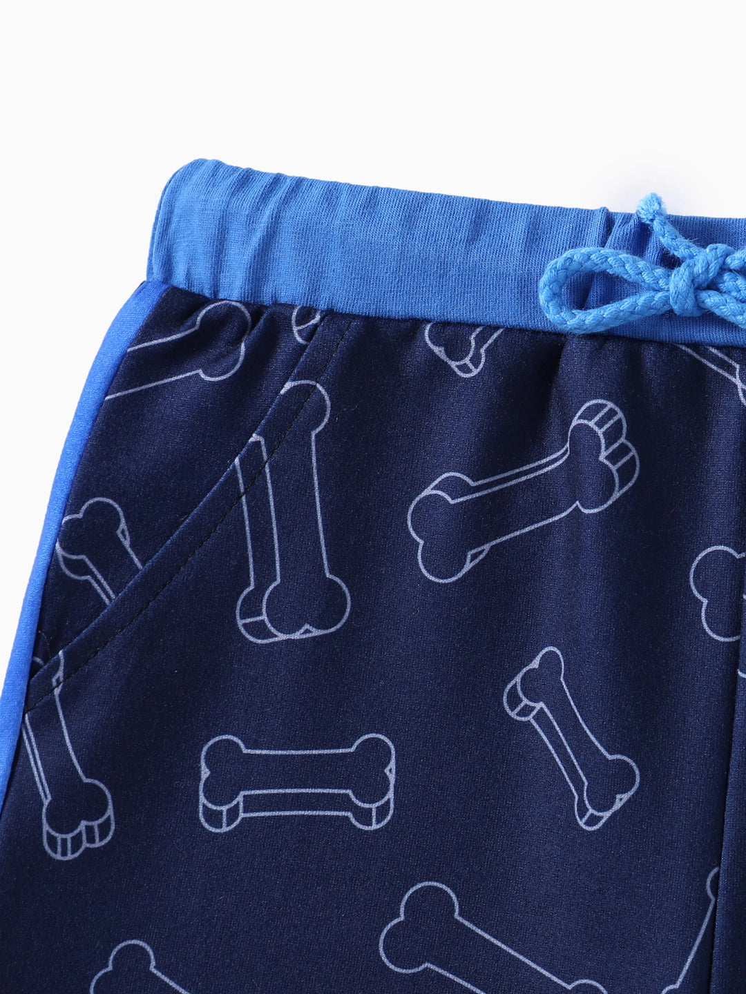 Ensemble 2 pièces Paw Patrol pour tout-petit garçon, t-shirt et short en coton imprimé personnage Chase, bleu