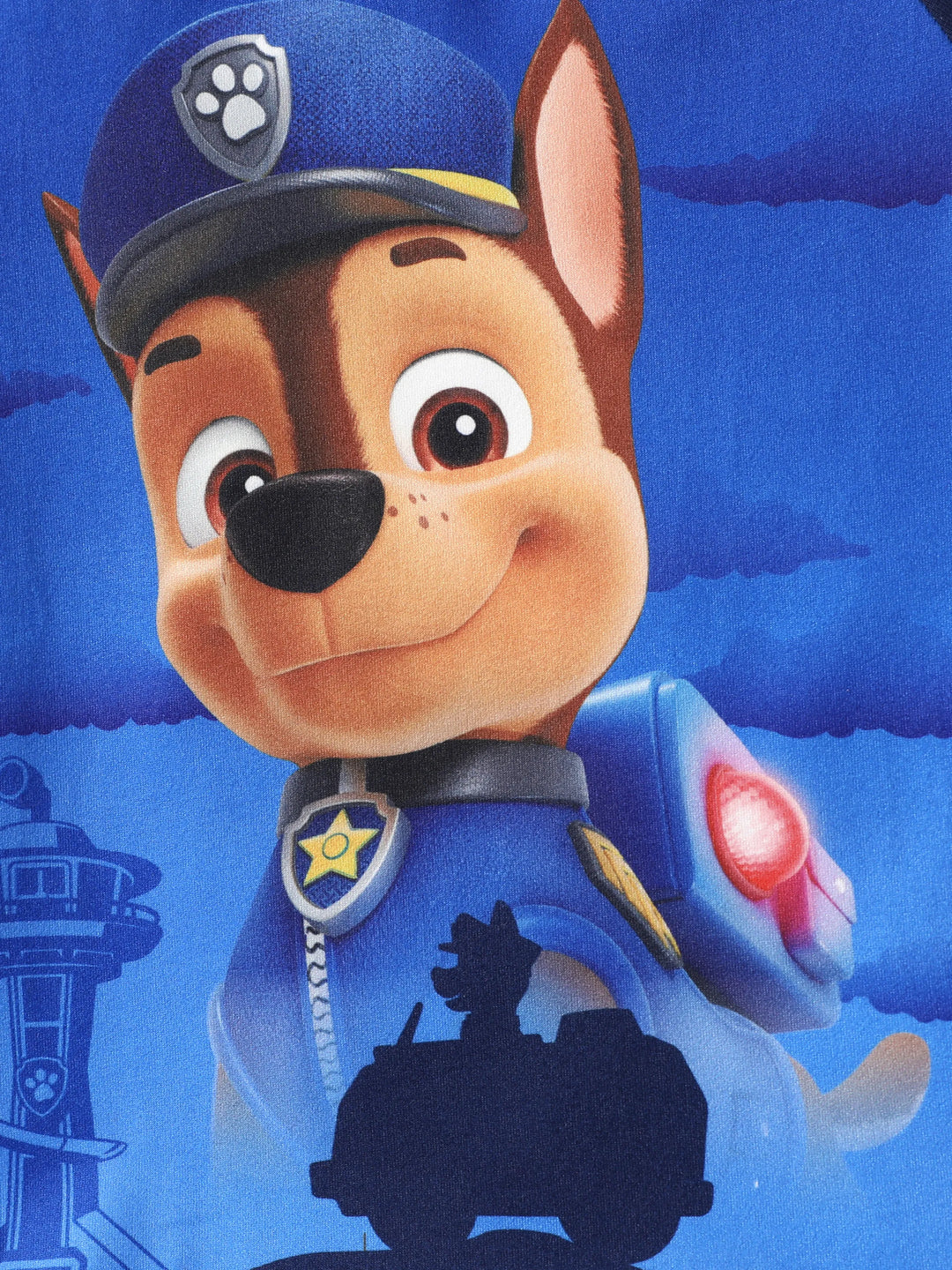 Ensemble 2 pièces Paw Patrol pour tout-petit garçon, t-shirt et short en coton imprimé personnage Chase, bleu
