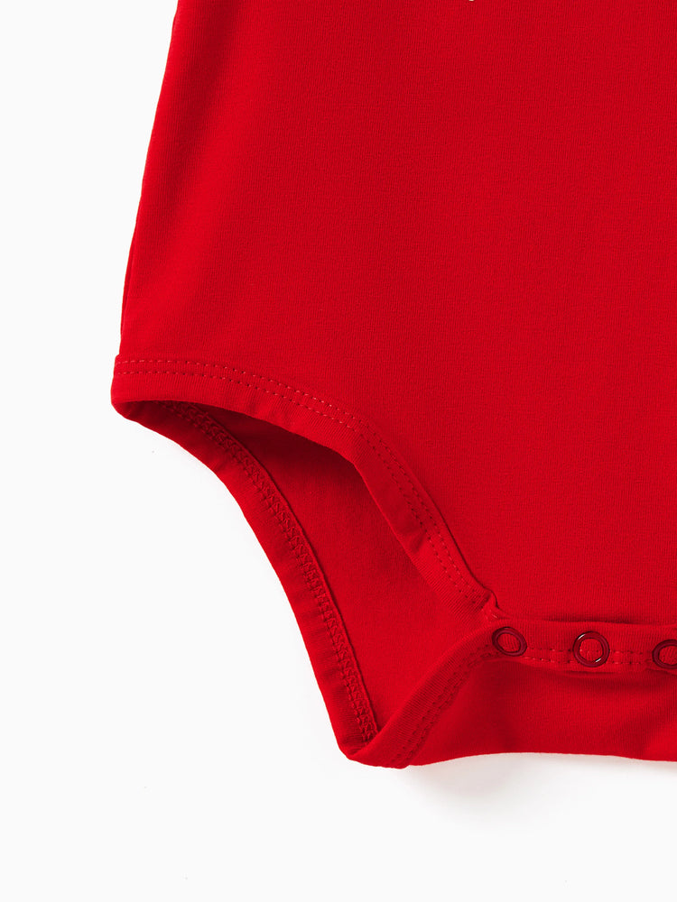 Ensemble t-shirt/robe/combinaison assorti en coton Disney Mickey et ses amis, motif humoristique, rouge, pour cadeau