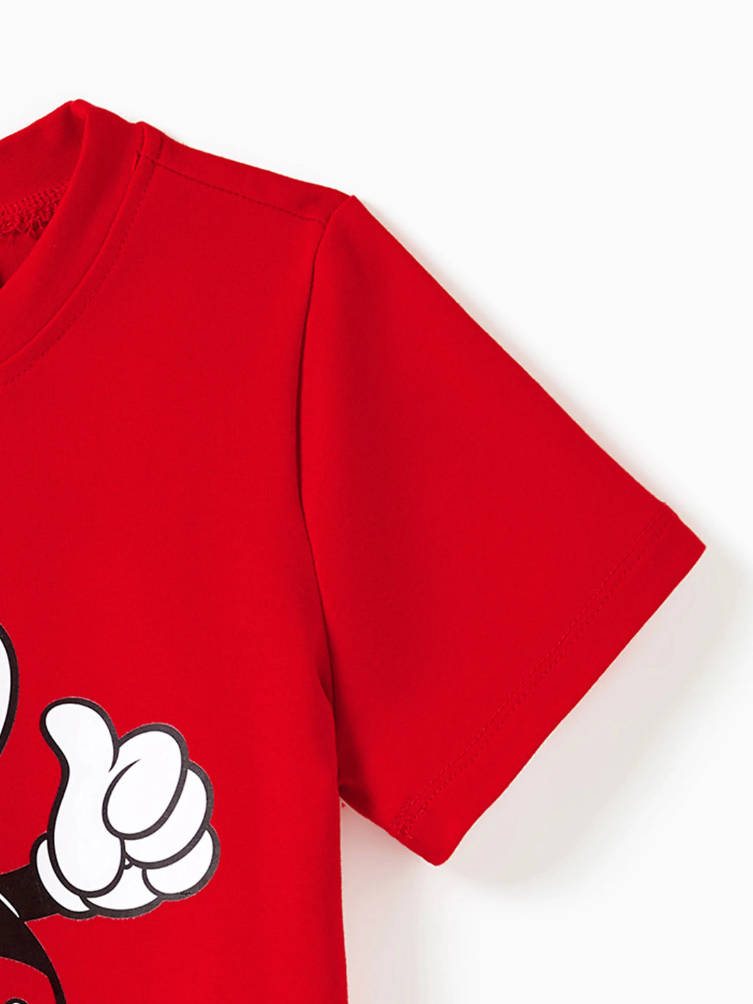 Disney Mickey und Freunde Daddy & Son Lustiges Gesten Baumwoll-T-Shirt als Geschenk Rot