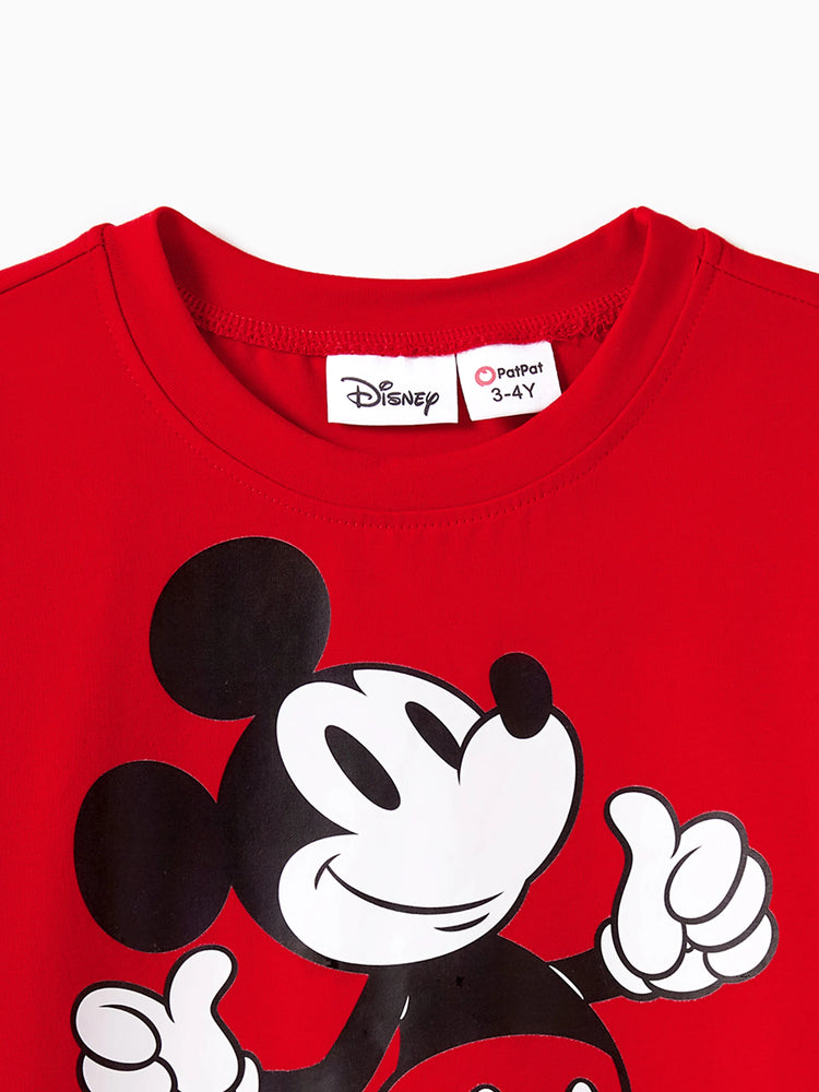 Ensemble t-shirt/robe/combinaison assorti en coton Disney Mickey et ses amis, motif humoristique, rouge, pour cadeau