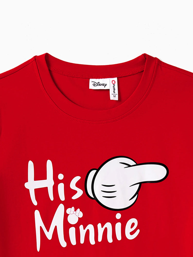 Ensemble t-shirt/robe/combinaison assorti en coton Disney Mickey et ses amis, motif humoristique, rouge, pour cadeau