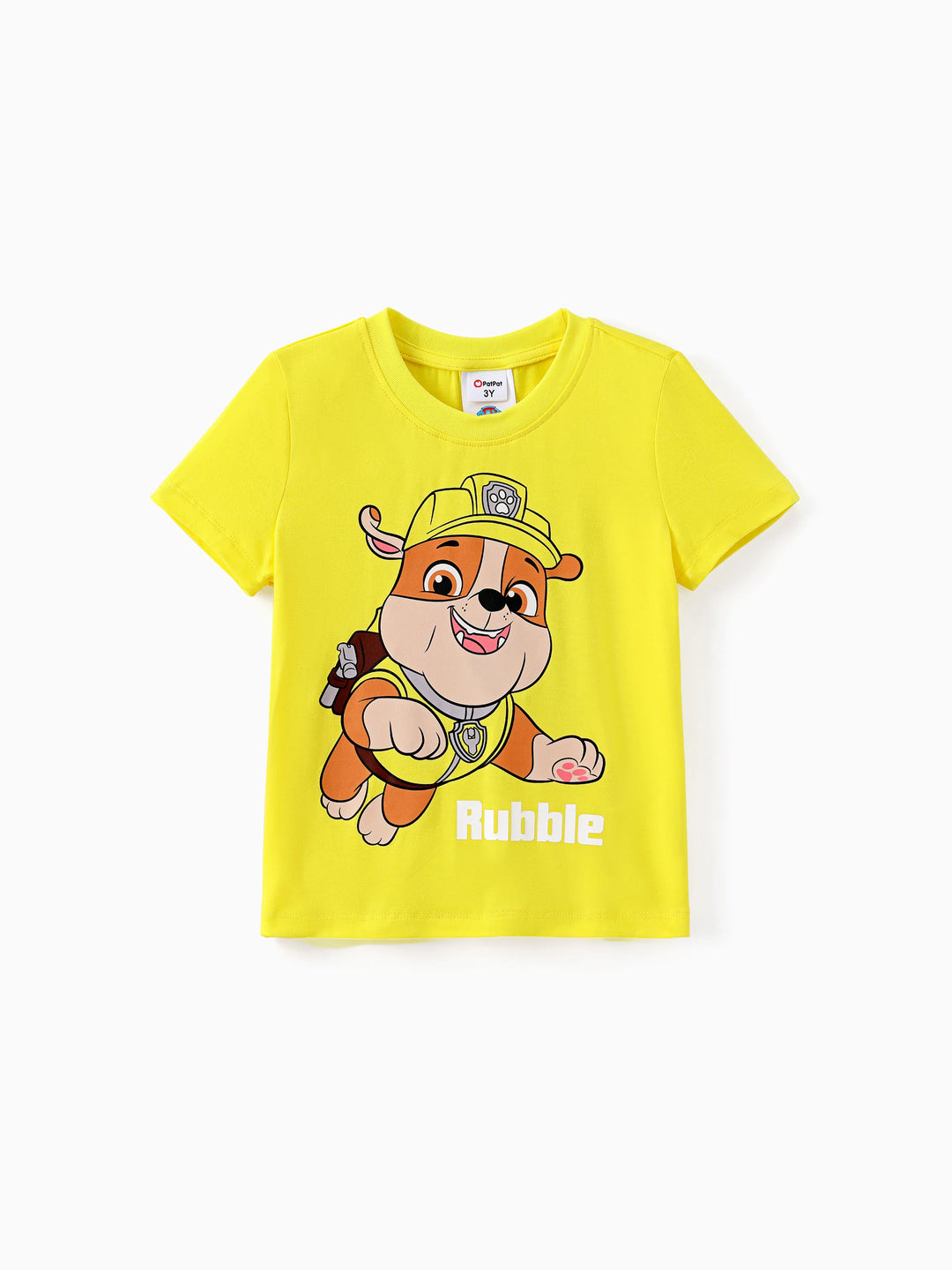 Paw Patrol Kurzarm-Baumwoll-T-Shirt mit Aufdruck für Mädchen/Jungen gelb