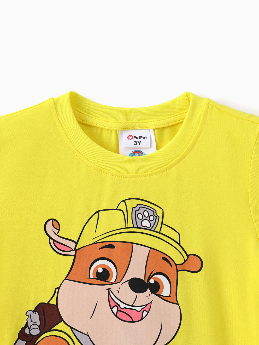 Paw Patrol Kurzarm-Baumwoll-T-Shirt mit Aufdruck für Mädchen/Jungen gelb