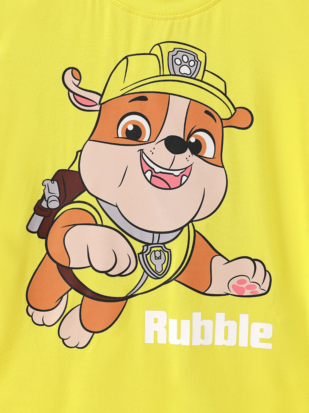 Paw Patrol Kurzarm-Baumwoll-T-Shirt mit Aufdruck für Mädchen/Jungen gelb
