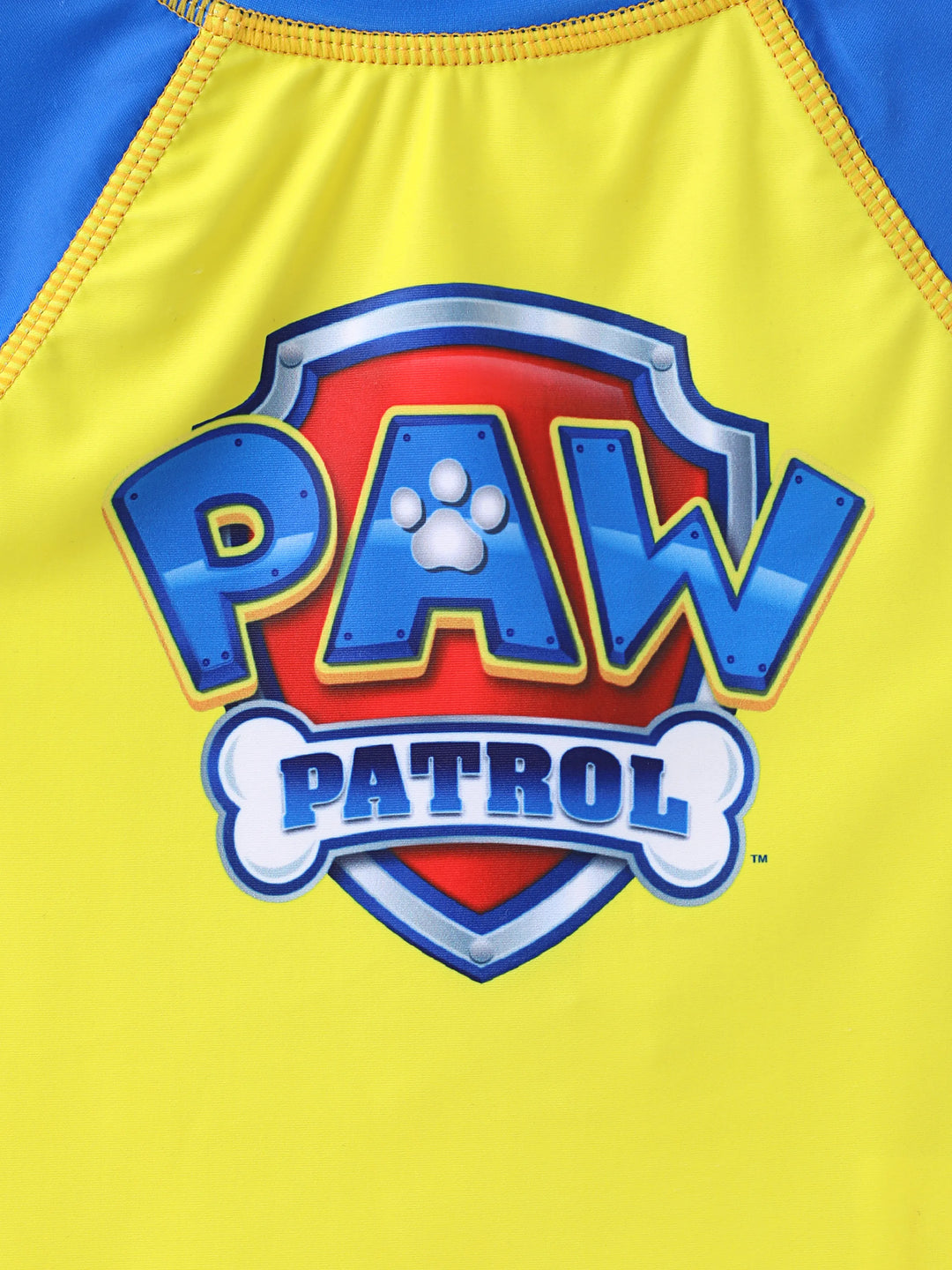 Maillot de bain 2 pièces pour tout-petit garçon de la Pat'Patrouille, haut et short colorblock Chase Marshall Rubble, bleu foncé