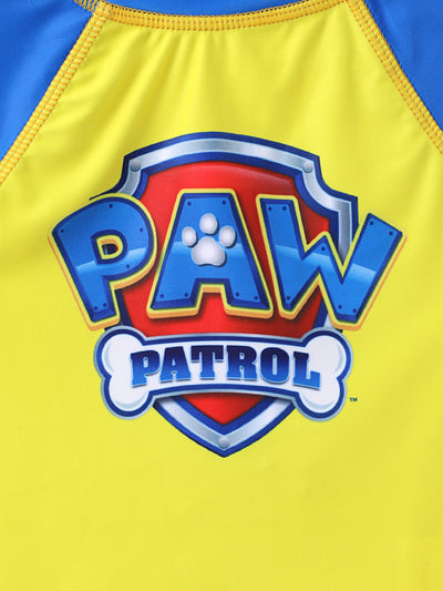 PAW Patrol Toddler Boy 2pcs Chase Marshall Rubble Colorblock Tops and Trunks Swimsuit Dark Blue