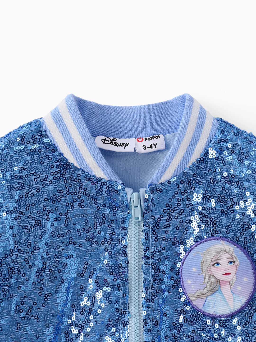 Disney Frozen Toddler Girl Elsa Sequins Bomber Jacket Blue