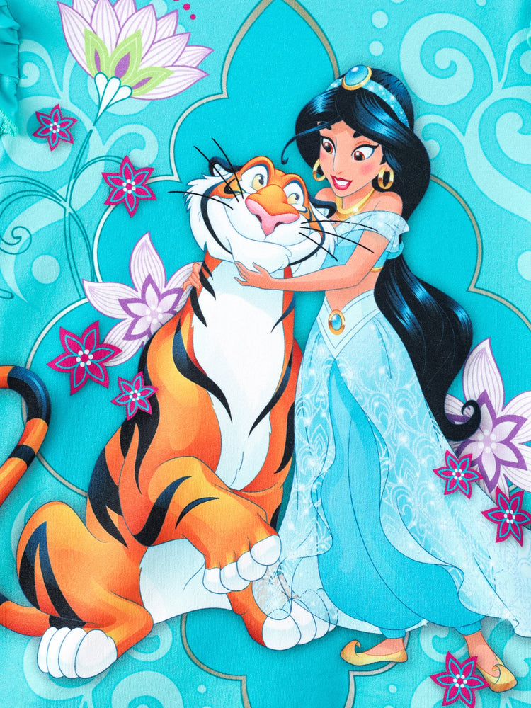 Disney Princess Baby Girl 2pcs Jasmine Print Top and Leggings Set Turquoise