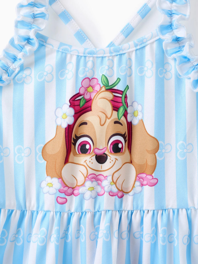 PAW Patrol Toddler Girl Skye Ruffled Sweet Dress Blue