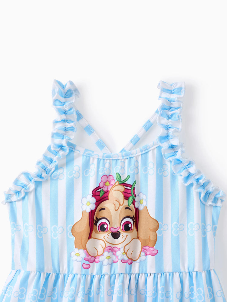 PAW Patrol Toddler Girl Skye Ruffled Sweet Dress Blue