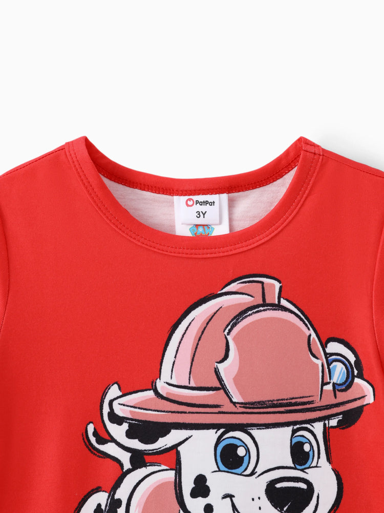 T-shirt imprimé graphique Pat'Patrouille pour tout-petit garçon Marshall
 Rouge orangé