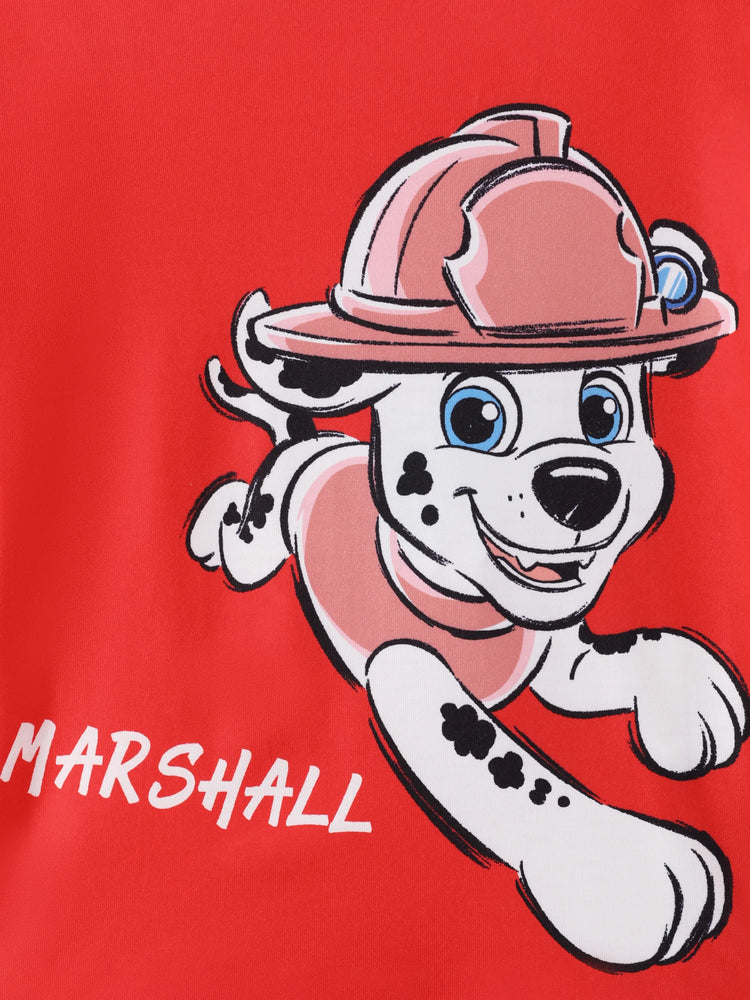 T-shirt imprimé graphique Pat'Patrouille pour tout-petit garçon Marshall
 Rouge orangé