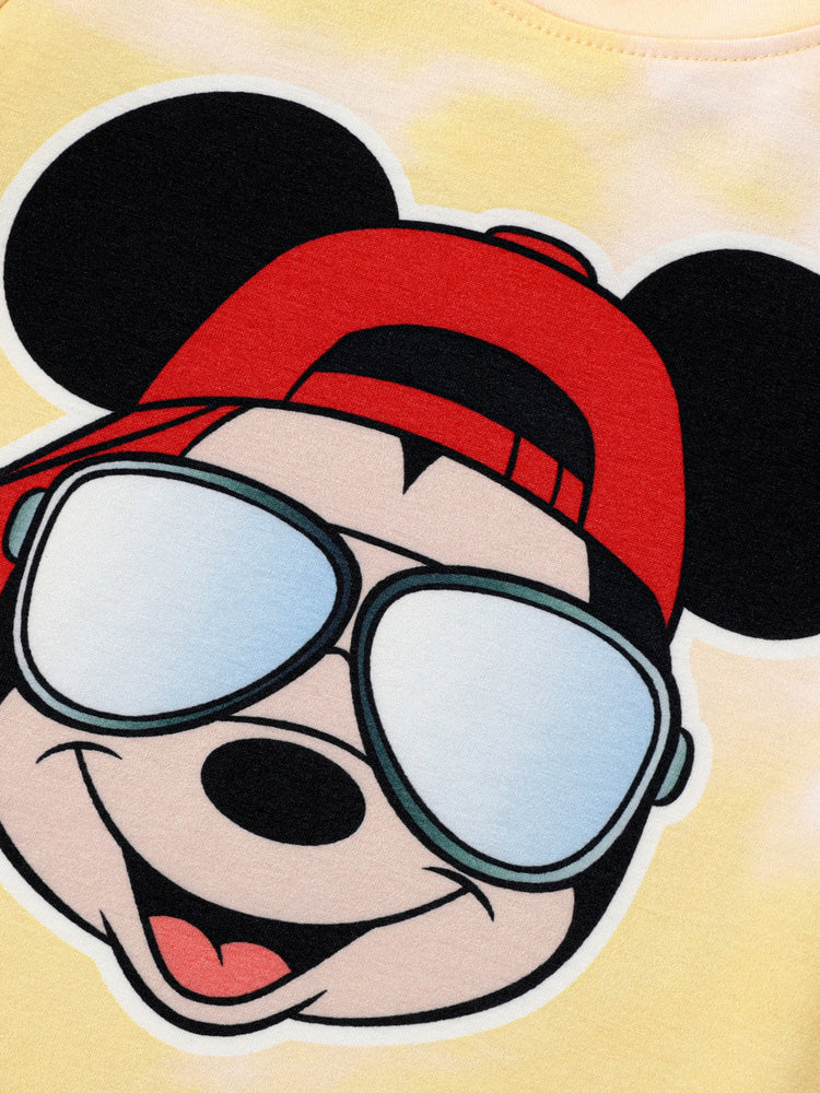 Disney Mickey and Friends Family Matching Character Print Short-sleeve T-shirt Multicolor