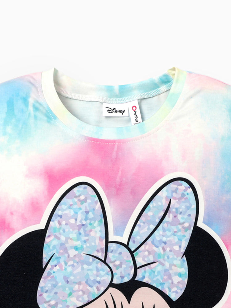 Disney Mickey and Friends Family Matching Character Print Short-sleeve T-shirt Multicolor