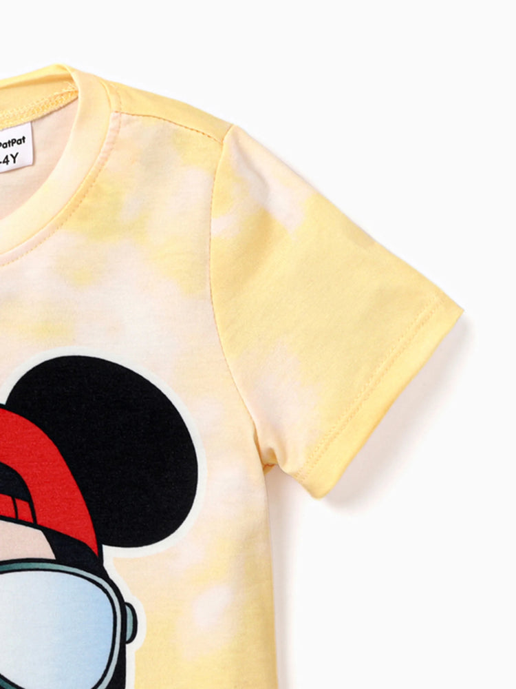 Disney Mickey and Friends Family Matching Character Print Short-sleeve T-shirt Multicolor