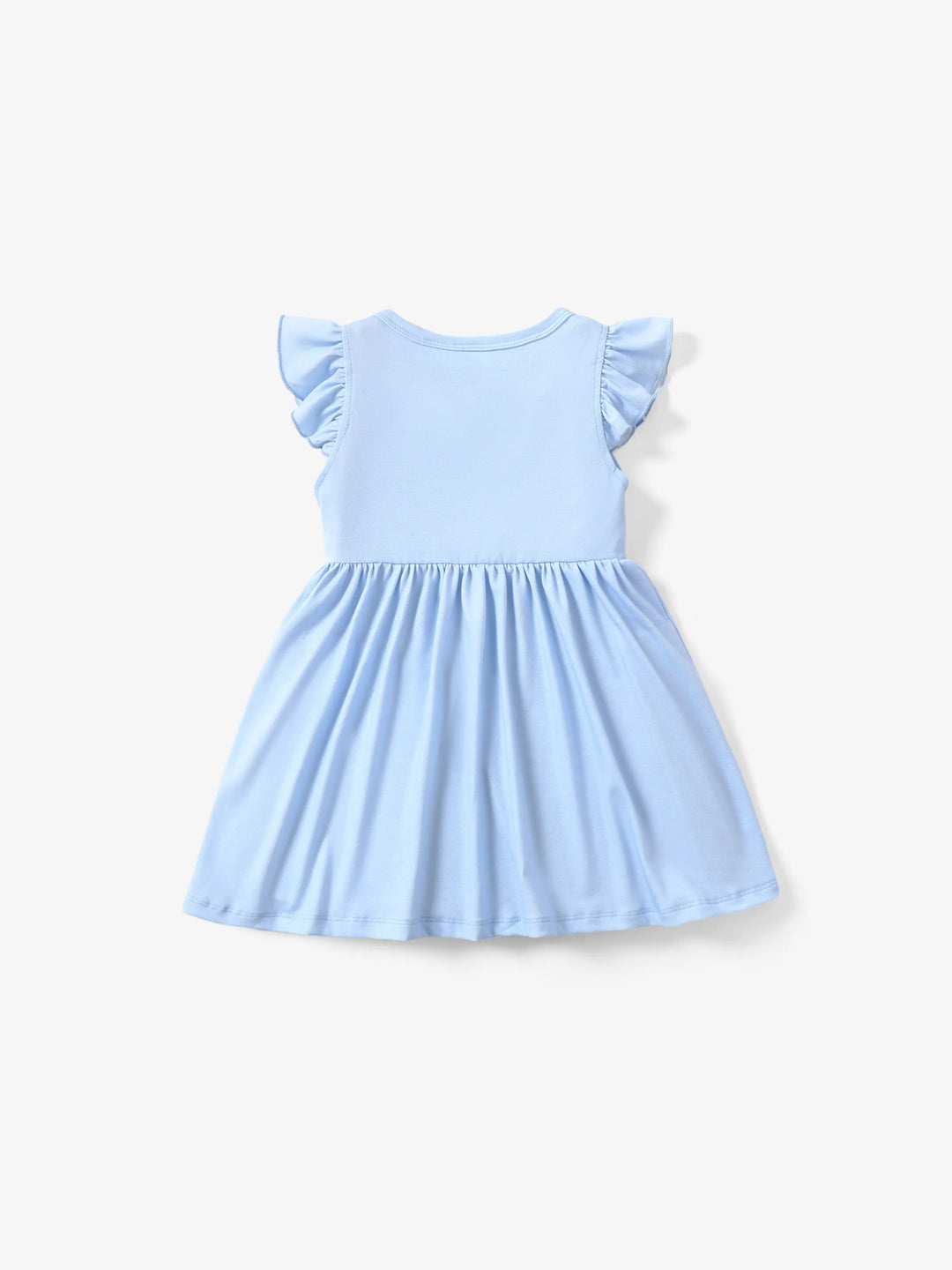 Disney Frozen Elsa & Anna 1pc Naia™ Character Print Ruffled/Sleeveless Dress Blue
