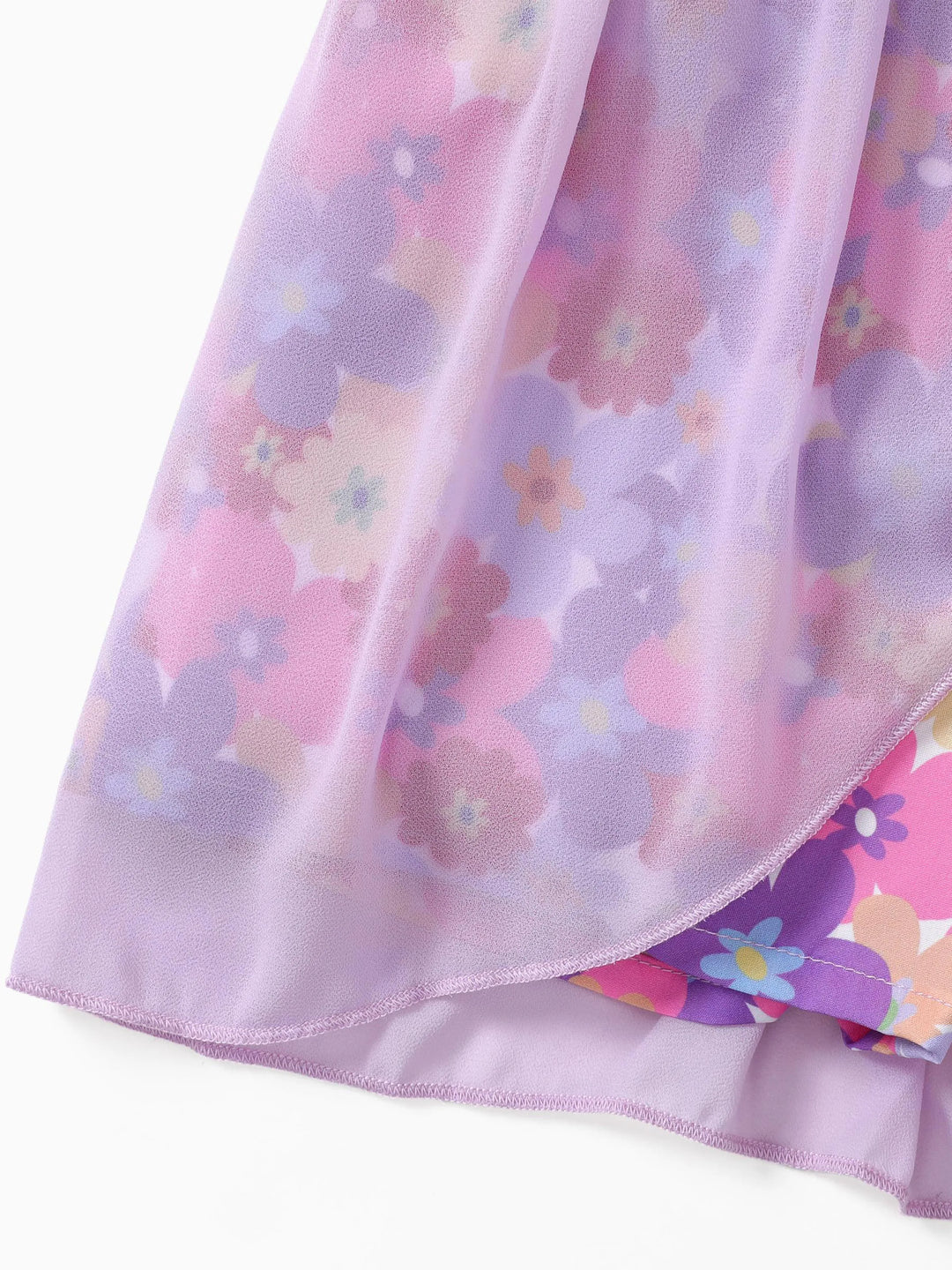 Barboteuse à volants en maille avec nœud papillon et imprimé princesse Disney Raiponce pour petite fille, violet