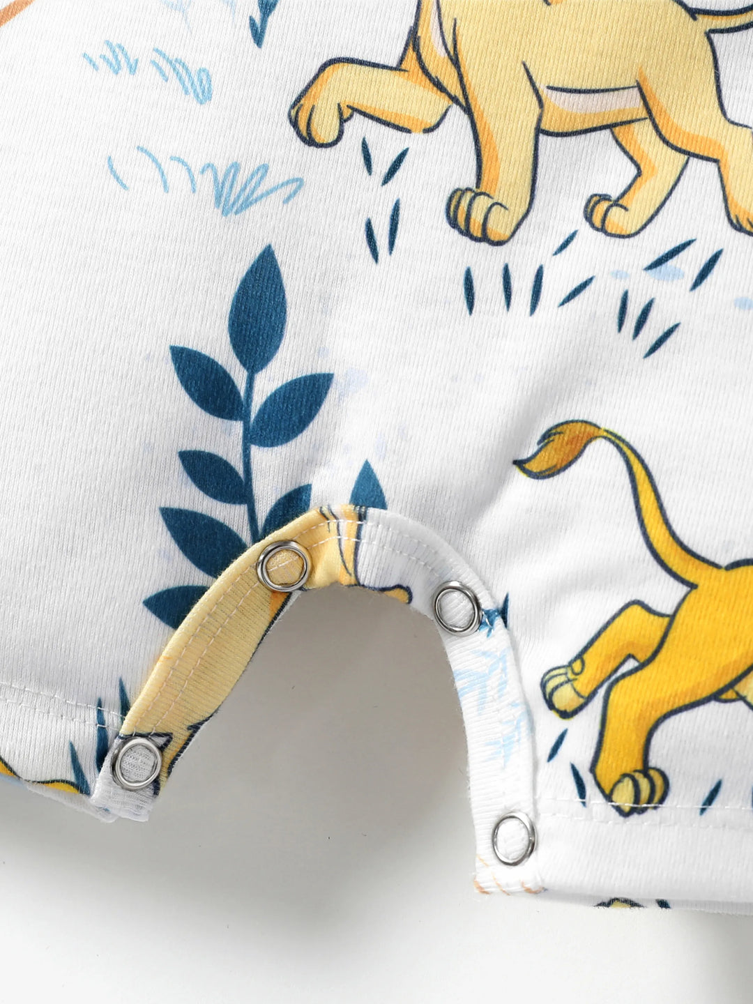 Disney Lion King Baby Boys/Girl Simba 1pc Naia™ Jungle Print Striped Romper GrayGreen