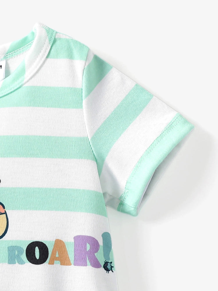 Disney Lion King Baby Boys/Girl Simba 1pc Naia™ Jungle Print Striped Romper Green