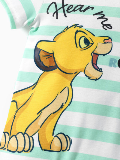 Disney Lion King Baby Boys/Girl Simba 1pc Naia™ Jungle Print Striped Romper Green