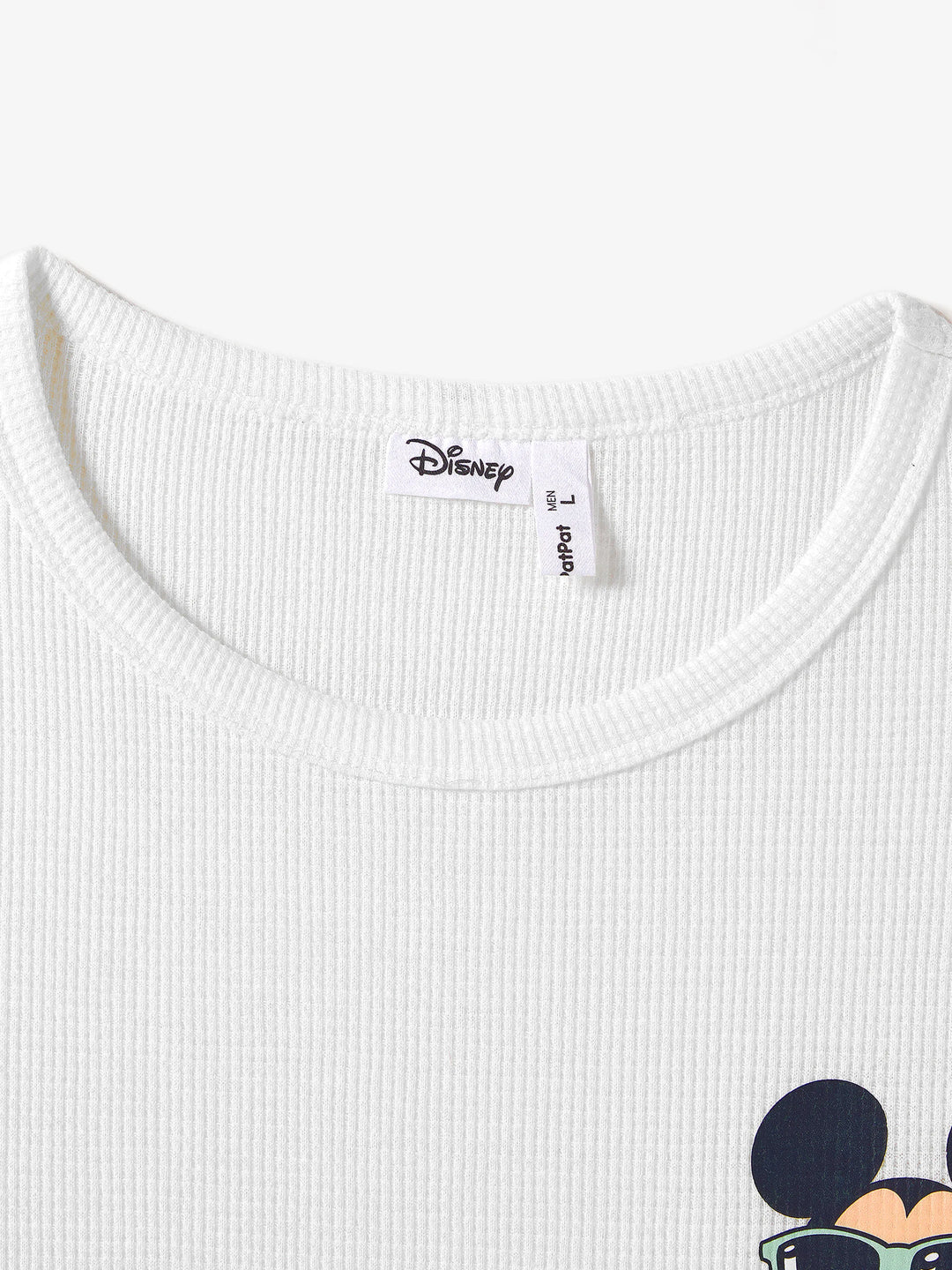 Disney Mickey und Freunde Daddy & Tochter Tropischer Botanischer Druck Waffelstoff T-Shirt/Kleid grünweiß