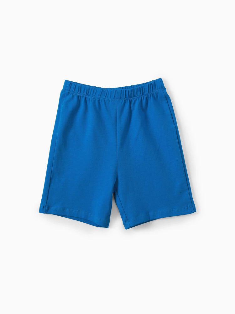 Hot Wheels 2pcs Toddler Boy Naia Colorblock Tank Top and Elasticized Cotton Shorts set Blue