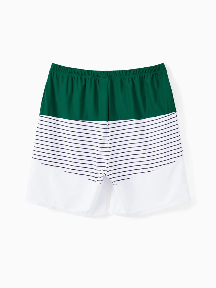 Maillot de bain deux pièces à cordon de serrage ou maillot de bain deux pièces à rayures croisées sur le devant (séchage rapide) vert