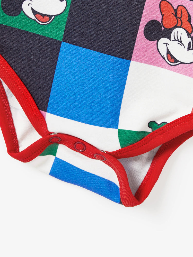 Ensemble assorti Disney Mickey et ses amis Naia™ à carreaux colorés, haut, robe sans manches et combinaison multicolore