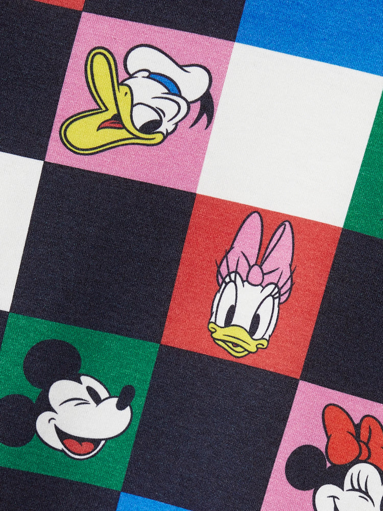 Disney Mickey and Friends Mommy and Me Family Matching Naia™ Colorful Checkered Pattern Top/Sleeveless Dress/Onesie Multi-color