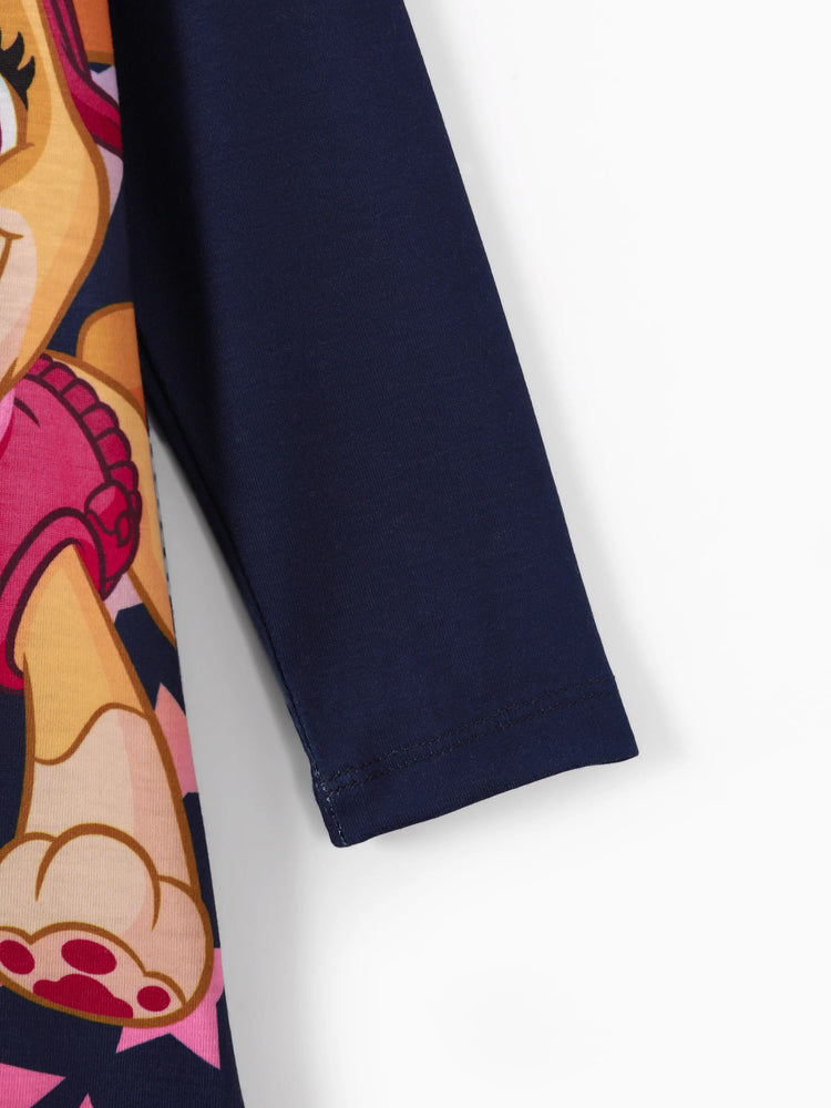 PAW Patrol Toddler Girl Skye Flounce Star Dress Dark Blue