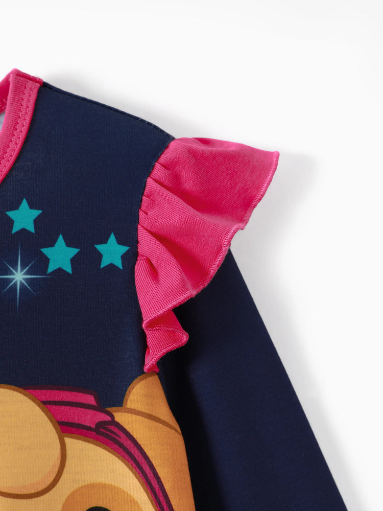 PAW Patrol Toddler Girl Skye Flounce Star Dress Dark Blue
