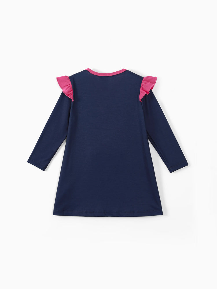 PAW Patrol Toddler Girl Skye Flounce Star Dress Dark Blue