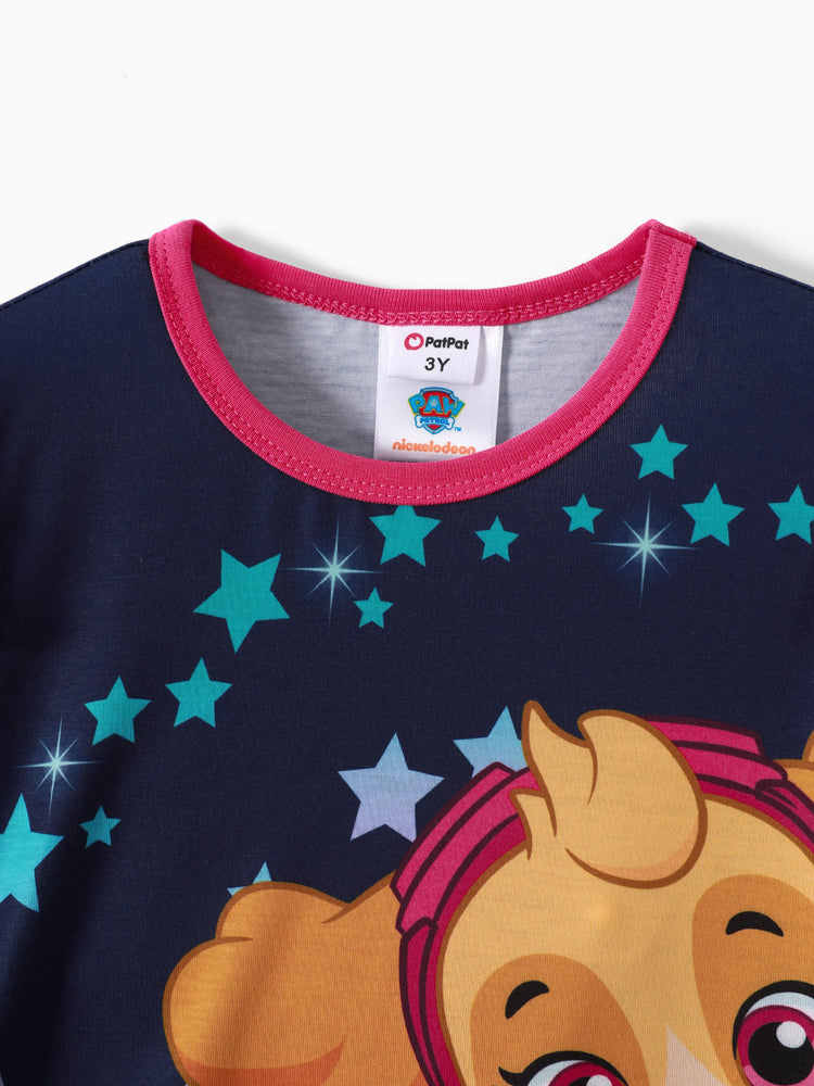 PAW Patrol Toddler Girl Skye Flounce Star Dress Dark Blue