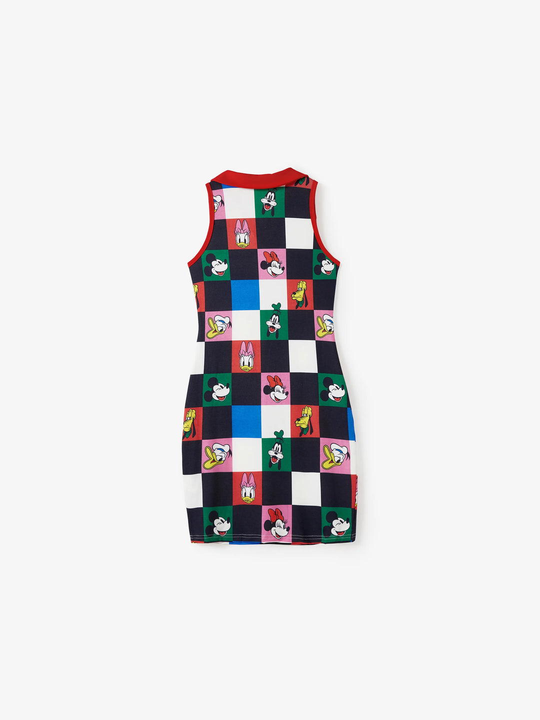 Disney Mickey and Friends Mommy and Me Family Matching Naia™ Colorful Checkered Pattern Top/Sleeveless Dress/Onesie Multi-color