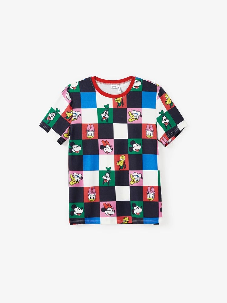 Ensemble assorti Disney Mickey et ses amis Naia™ à carreaux colorés, haut, robe sans manches et combinaison multicolore