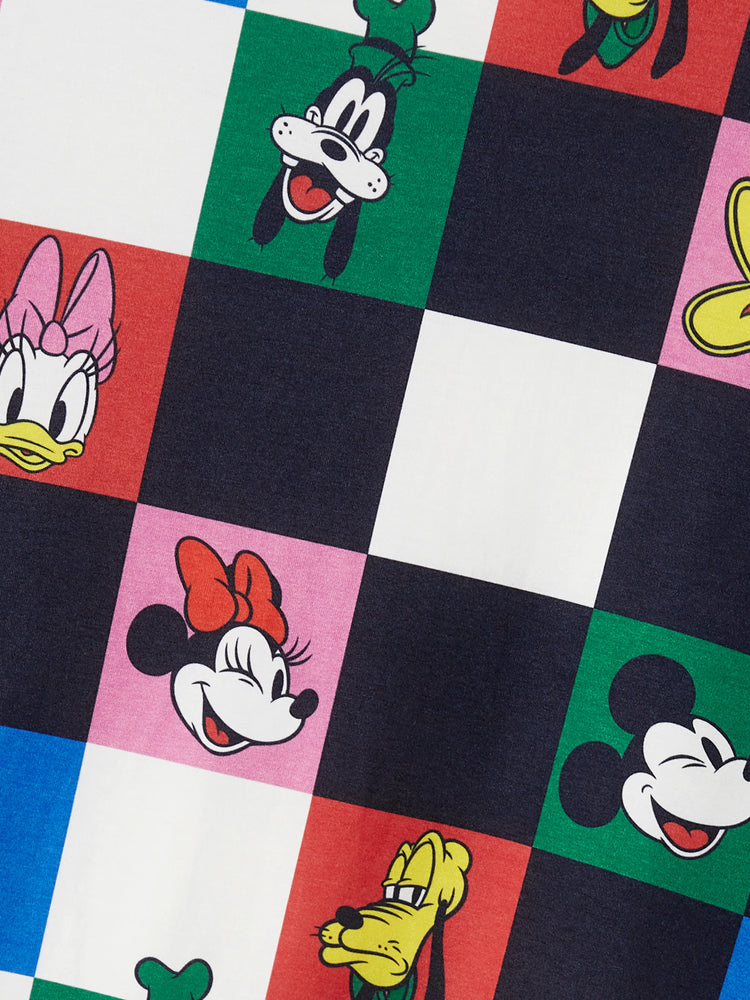 Ensemble assorti Disney Mickey et ses amis Naia™ à carreaux colorés, haut, robe sans manches et combinaison multicolore