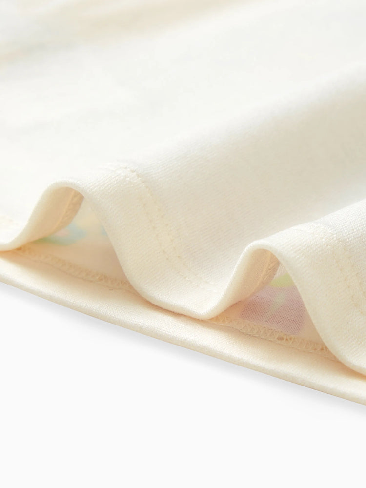 Disney Prinzessin Kleinkind Mädchen Naia™ Charakter Print T-Shirt mit gerüschten Ärmeln weiß